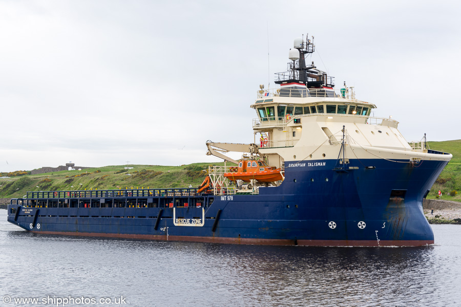  Grampian Talisman pictured arriving at Aberdeen on 29th May 2019