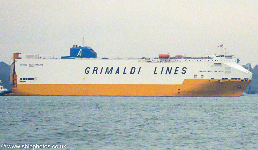  Grande Mediterraneo pictured arriving at Southampton on 14th April 2003