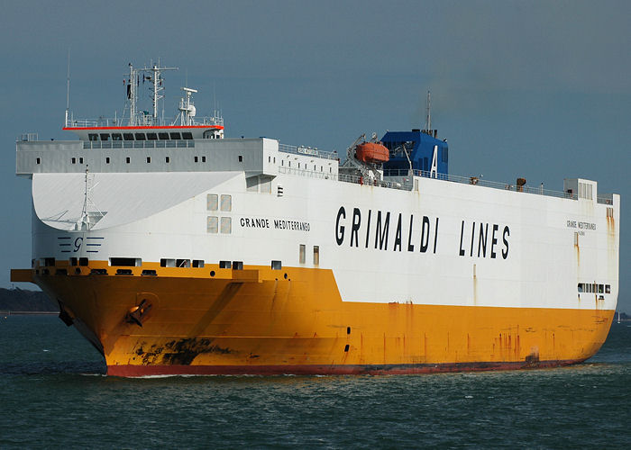 Photograph of the vessel  Grande Mediterraneo pictured arriving in Southampton on 22nd April 2006