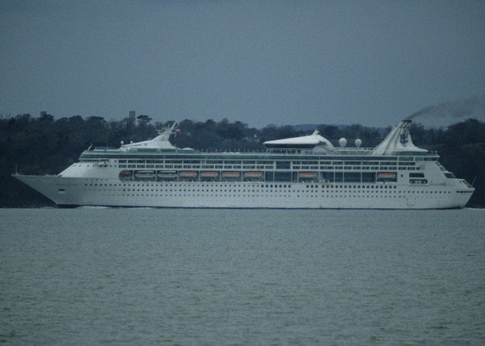 Photograph of the vessel  Grandeur of the Seas pictured in the Solent on 24th November 1996