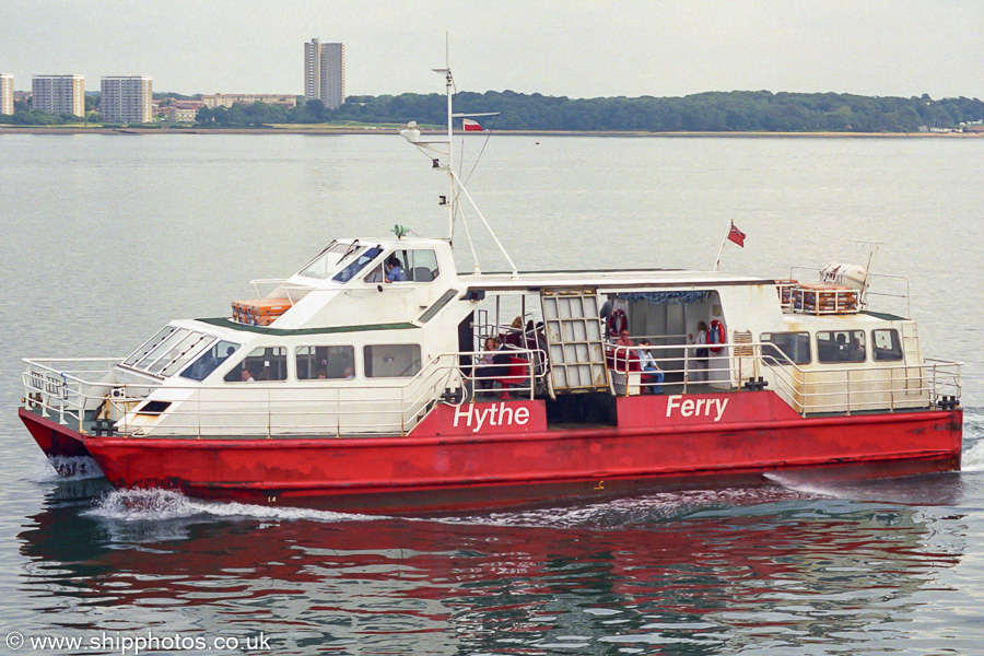 Photograph of the vessel  Great Expectations C.D. pictured departing Hythe Pier on 6th July 2002