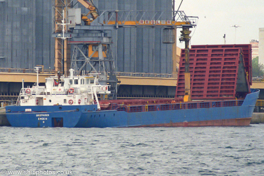 Photograph of the vessel  Groothusen pictured in Ocean Dock, Southampton on 24th June 2002