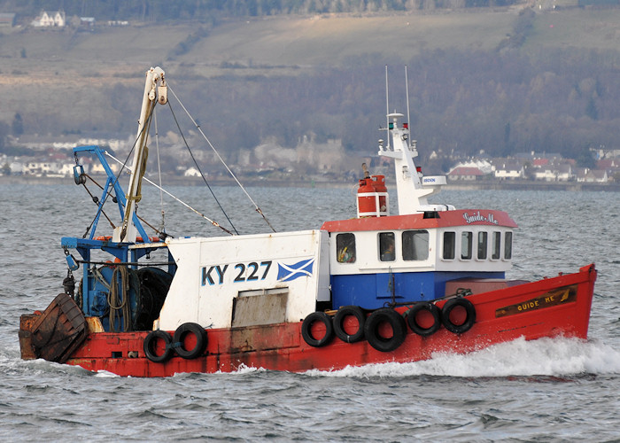 Photograph of the vessel fv Guide Me pictured passing Greenock on 29th March 2013
