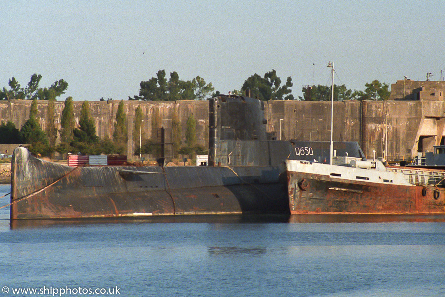 FS Gymnote pictured laid up at Lorient on 23rd August 1989