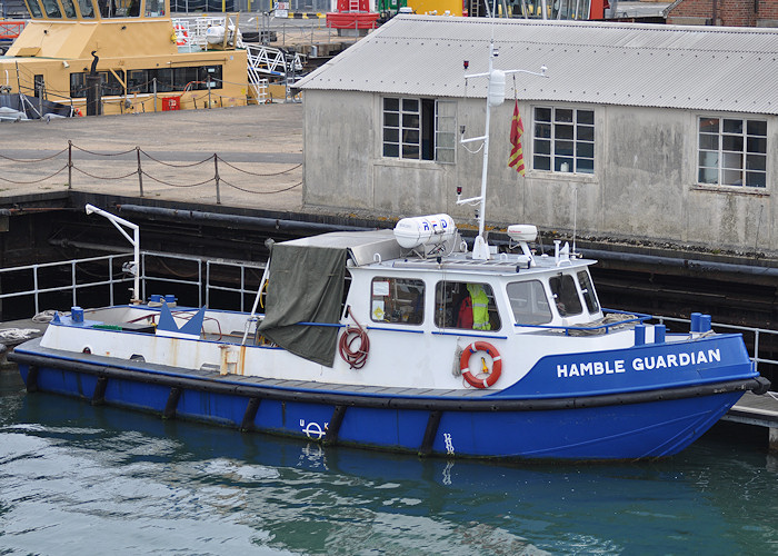 Photograph of the vessel  Hamble Guardian pictured in Portsmouth Naval Base on 6th August 2011