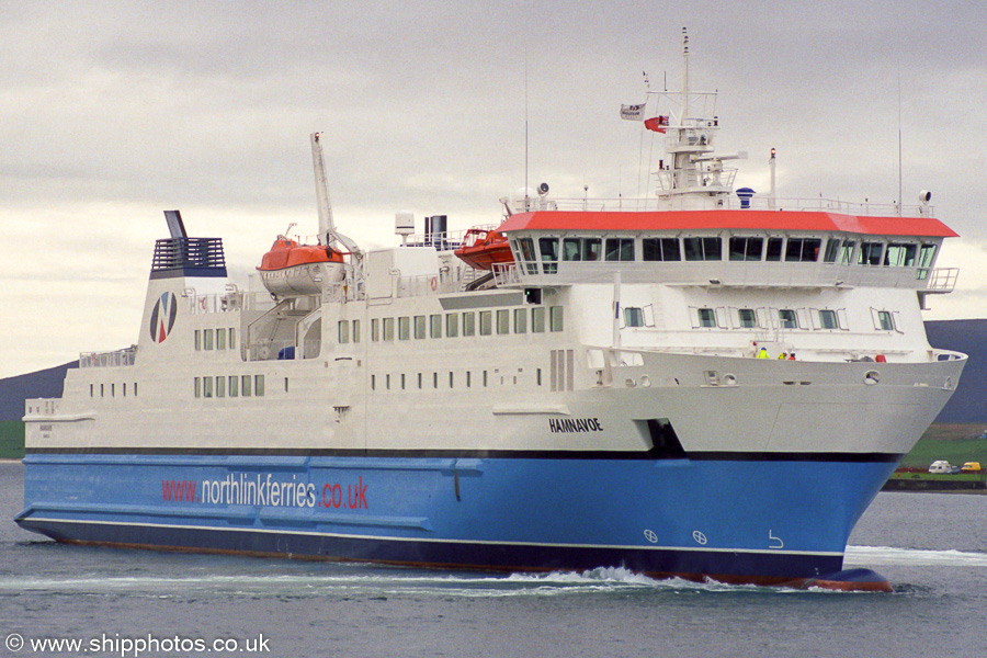  Hamnavoe pictured departing Stromness for Scrabster on 9th May 2003