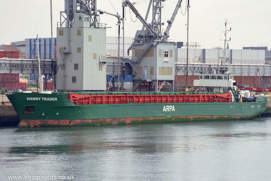 Photograph of the vessel  Hanny Trader pictured at Southampton on 6th July 2002