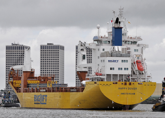 Photograph of the vessel  Happy Dover pictured departing Waalhaven, Rotterdam on 24th June 2012