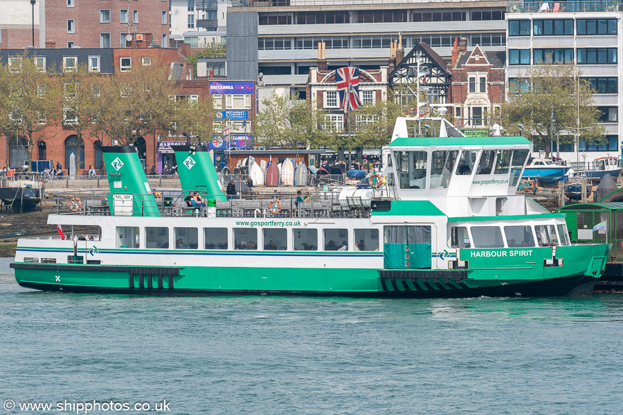 Photograph of the vessel  Harbour Spirit pictured at Portsmouth on 26th April 2025