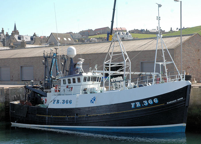 Photograph of the vessel fv Harvest Moon pictured at Macduff on 28th April 2011