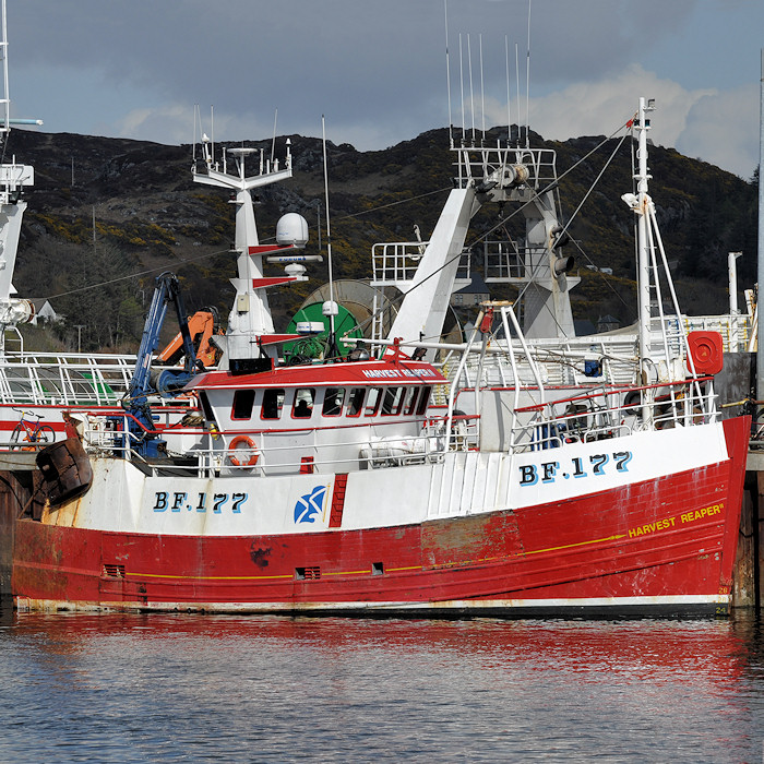 Photograph of the vessel fv Harvest Reaper II pictured at Lochinver on 13th April 2012
