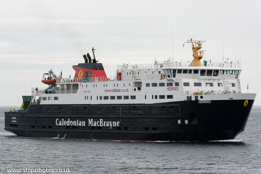 Photograph of the vessel  Hebrides pictured arriving at Lochmaddy on 18th May 2016