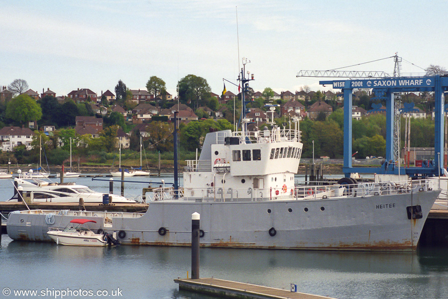 Photograph of the vessel rv Heitee pictured at Northam, Southampton on 20th April 2002