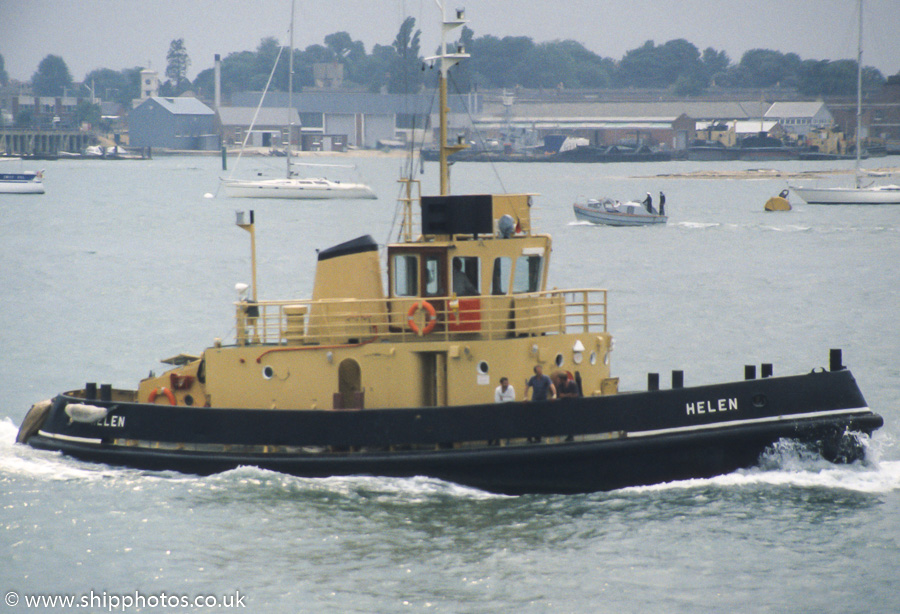 RMAS Helen pictured in Portsmouth Harbour on 5th July 1989