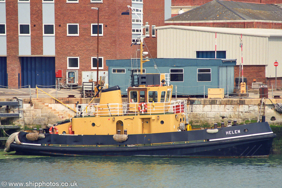 Photograph of the vessel RMAS Helen pictured in Portsmouth Dockyard on 6th July 2002