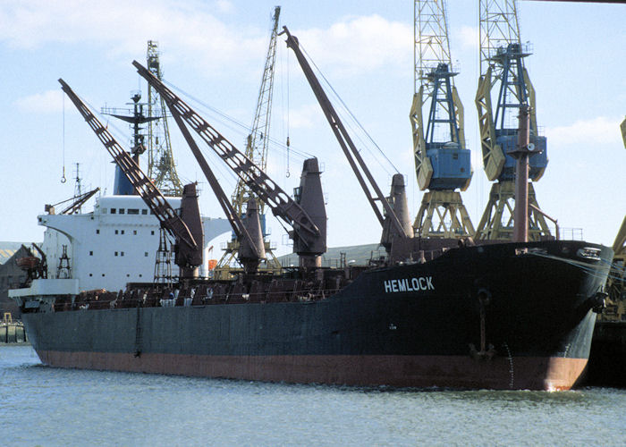 Photograph of the vessel  Hemlock pictured on the River Tyne on 5th October 1997