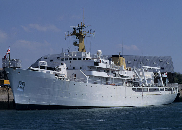 Photograph of the vessel HMS Herald pictured at Devonport on 6th May 1996
