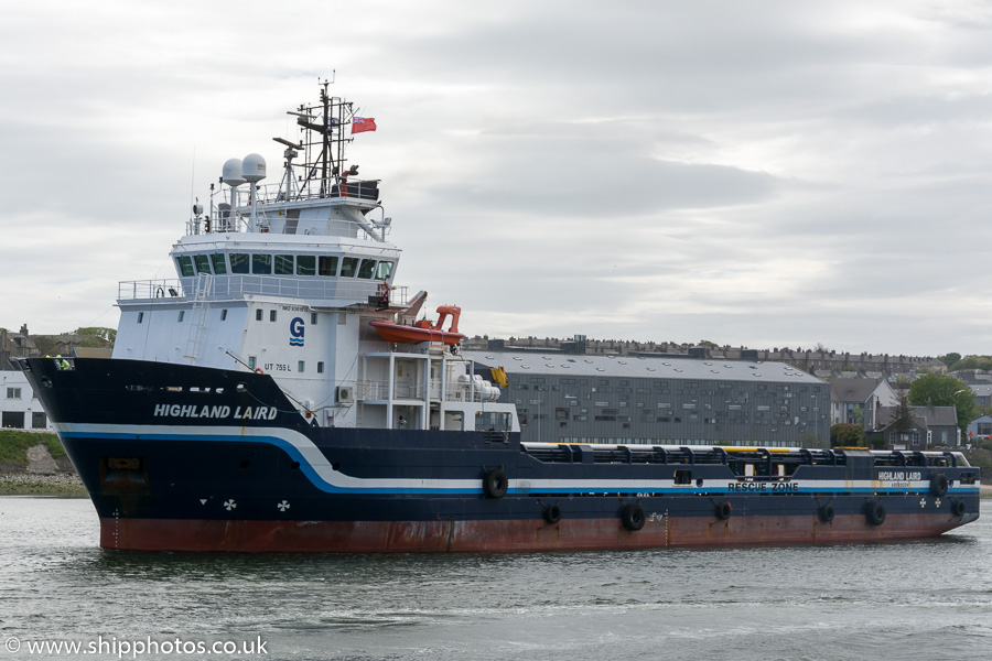 Photograph of the vessel  Highland Laird pictured departing Aberdeen on 23rd May 2015