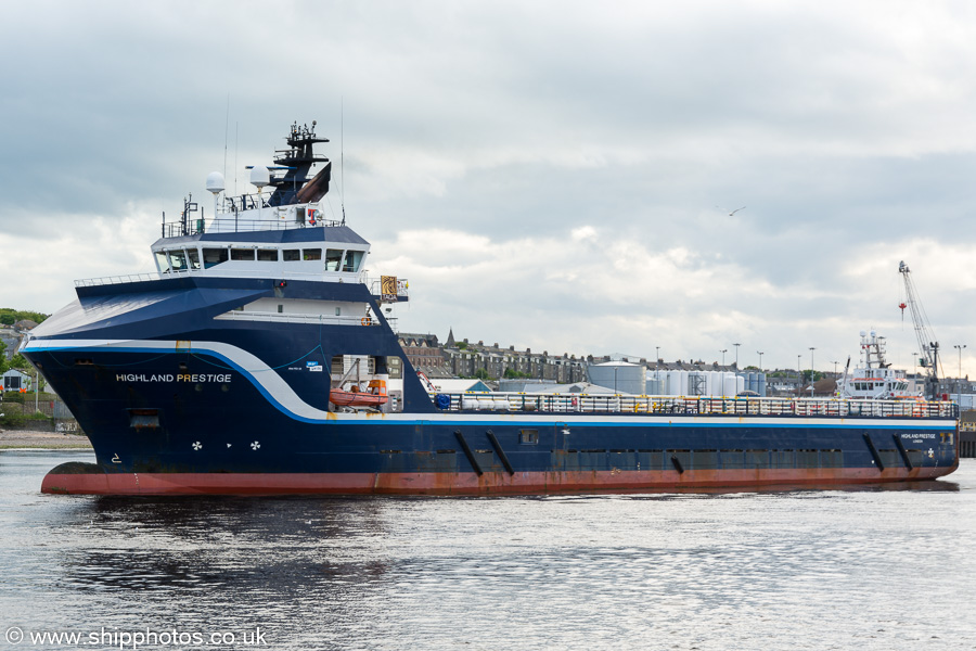  Highland Prestige pictured departing Aberdeen on 28th May 2019