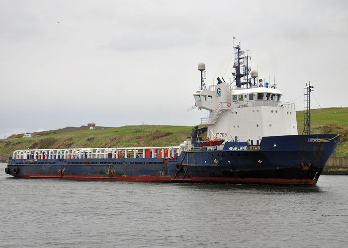  Highland Star pictured arriving at Aberdeen on 15th May 2013