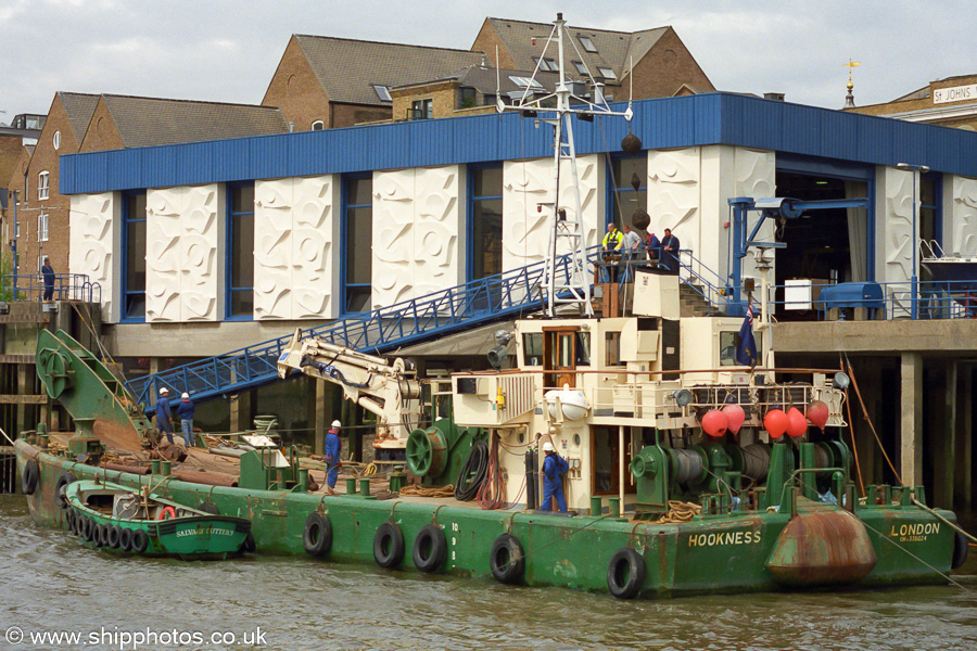 Photograph of the vessel  Hookness pictured at Wapping on 22nd April 2002