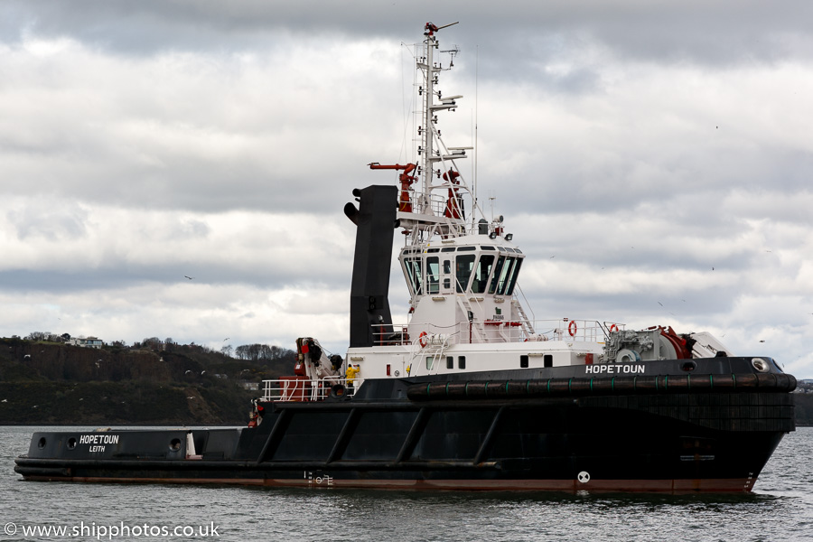 Photograph of the vessel  Hopetoun pictured at Hound Point on 16th April 2016