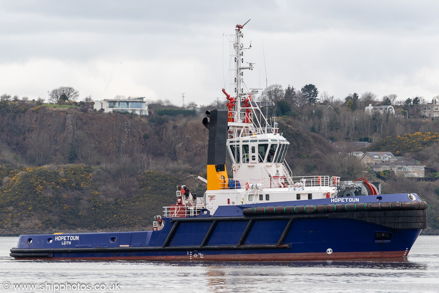 Photograph of the vessel  Hopetoun pictured at Hound Point on 16th March 2025