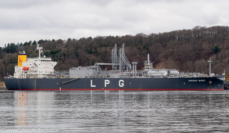 Photograph of the vessel  Hourai Maru pictured at Braefoot Bay on 16th March 2025
