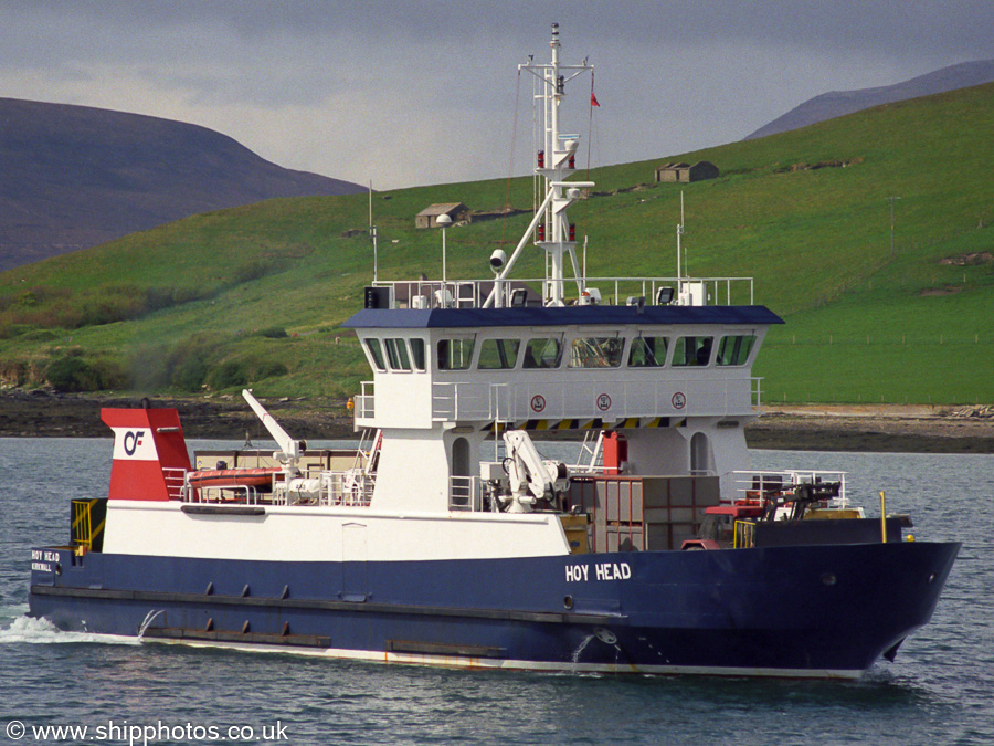 Photograph of the vessel  Hoy Head pictured approaching Houton on 9th May 2003
