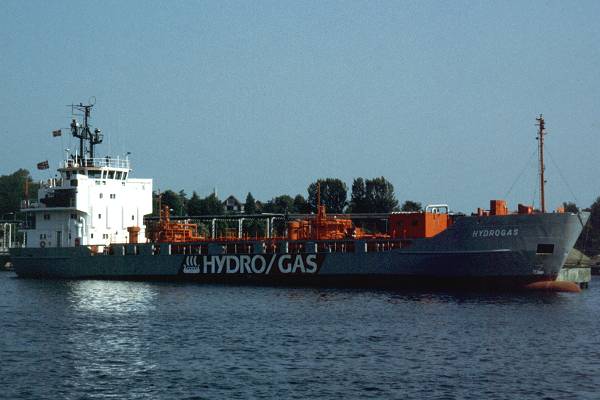 Photograph of the vessel  Hydrogas pictured at Fredericia on 29th May 1998