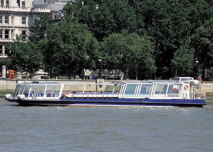 Photograph of the vessel  Hydrospace Beta pictured in London on 19th July 1997
