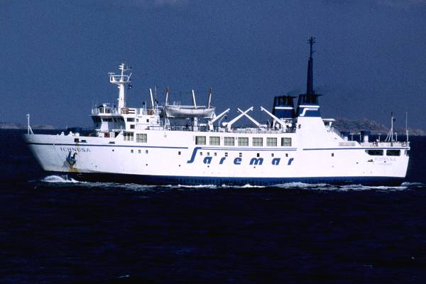  Ichnusa pictured crossing from Sardinia to Corsica on 31st August 1999