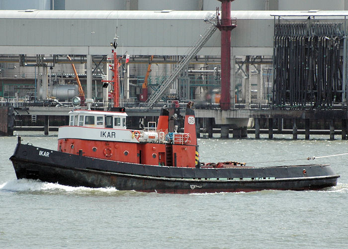 Photograph of the vessel  Ikar pictured passing Vlaardingen on 19th June 2010