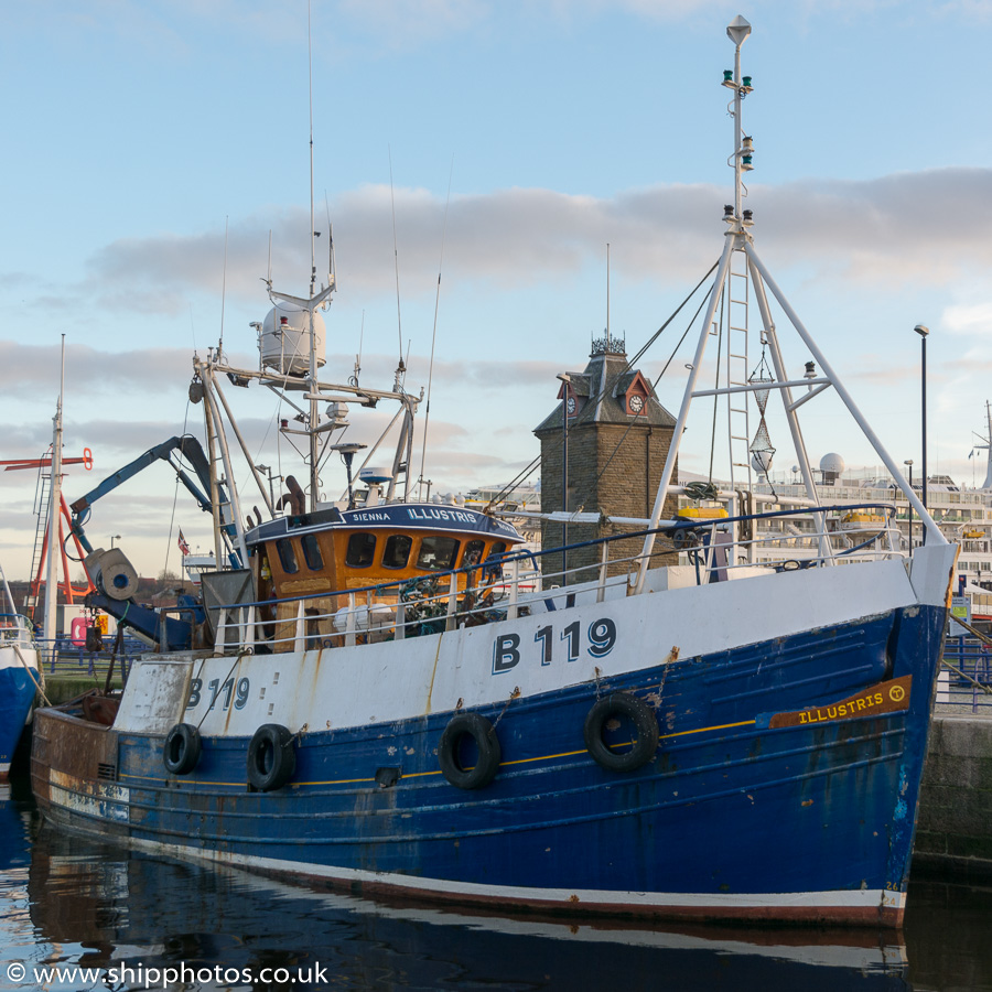 Photograph of the vessel fv Illustris pictured at Royal Quays, North Shields on 27th December 2016