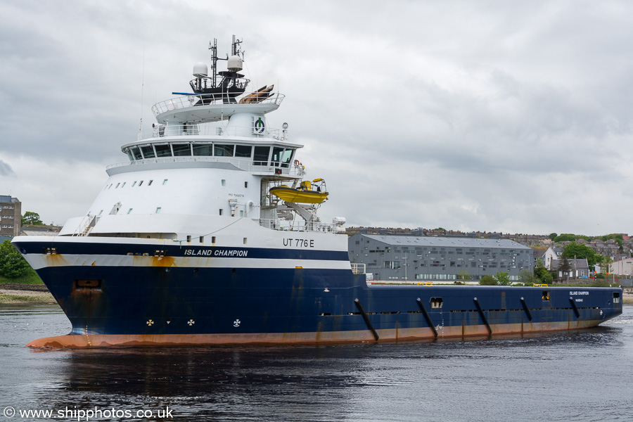  Island Champion pictured departing Aberdeen on 28th May 2019