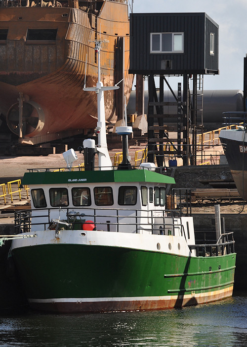 Photograph of the vessel  Island Junior pictured at Macduff on 15th April 2012