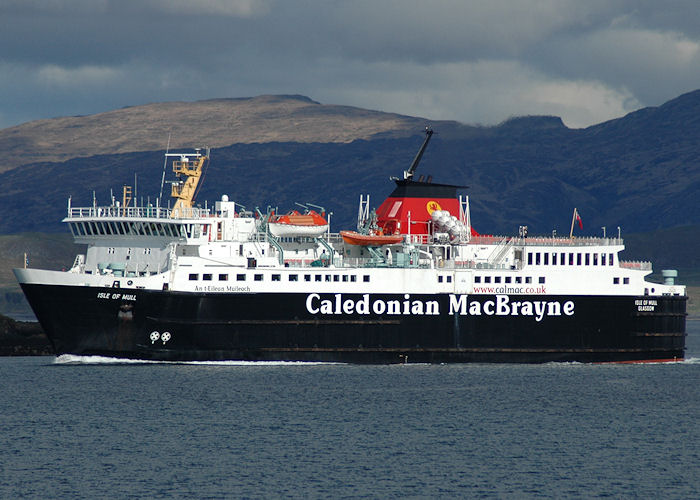 Photograph of the vessel  Isle of Mull pictured arriving at Oban on 7th May 2010
