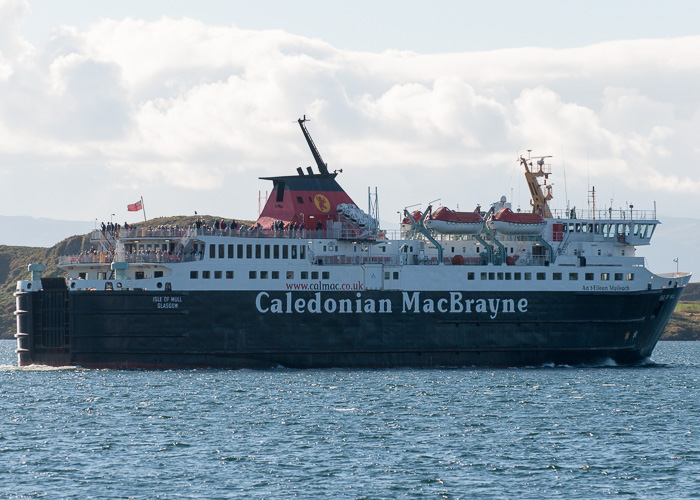 Photograph of the vessel  Isle of Mull pictured departing Oban on 20th September 2014