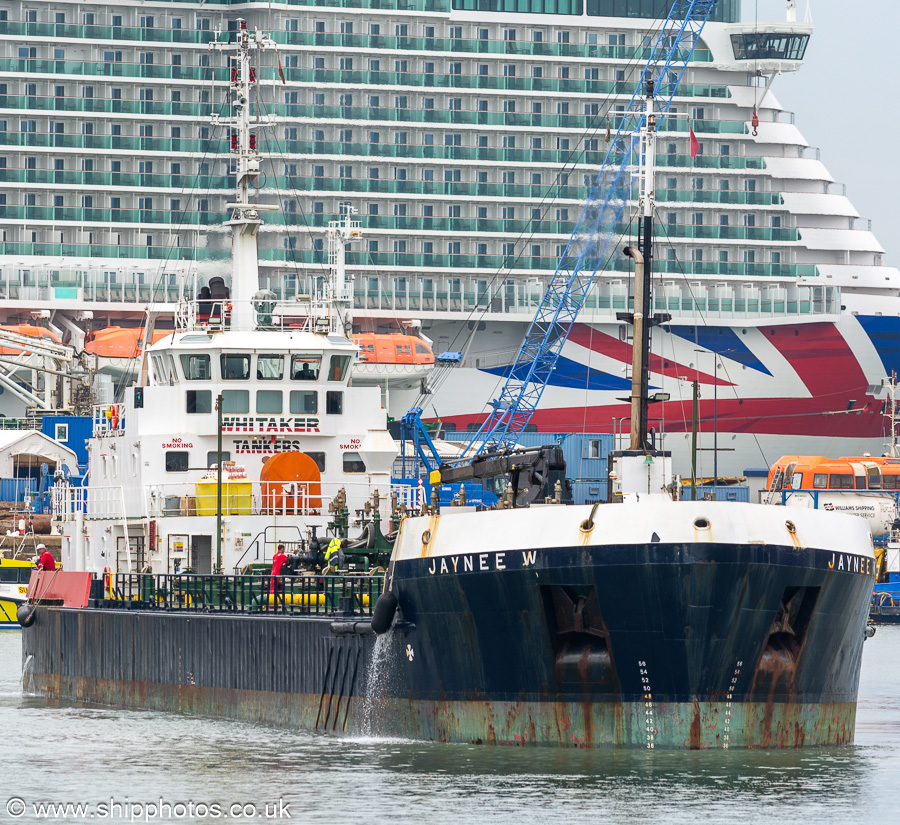 Photograph of the vessel  Jaynee W pictured at Southampton on 8th July 2023