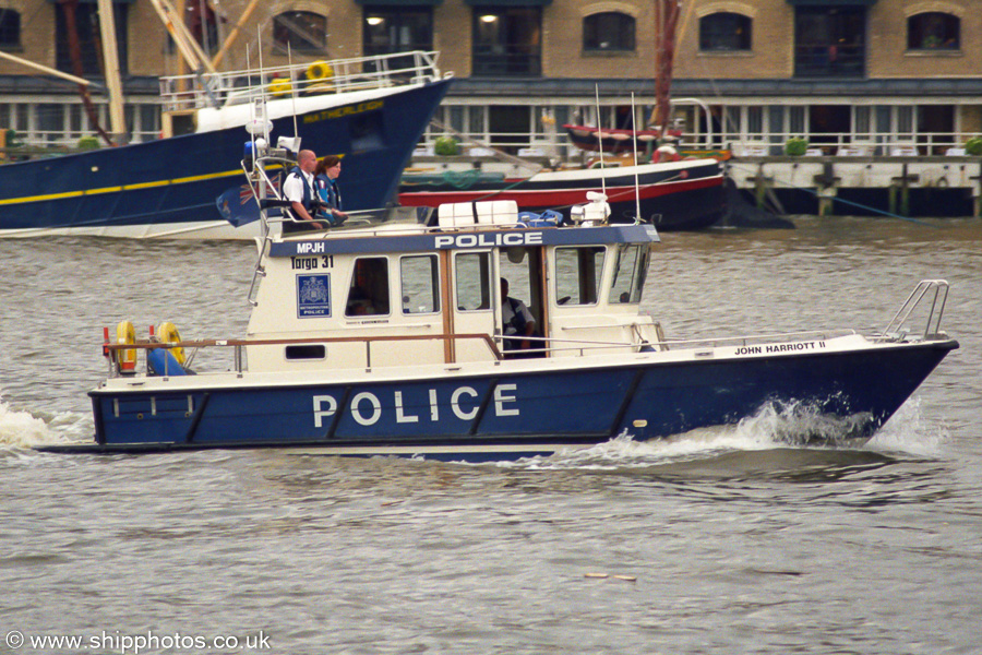 Photograph of the vessel  John Harriott II pictured in London on 14th June 2002