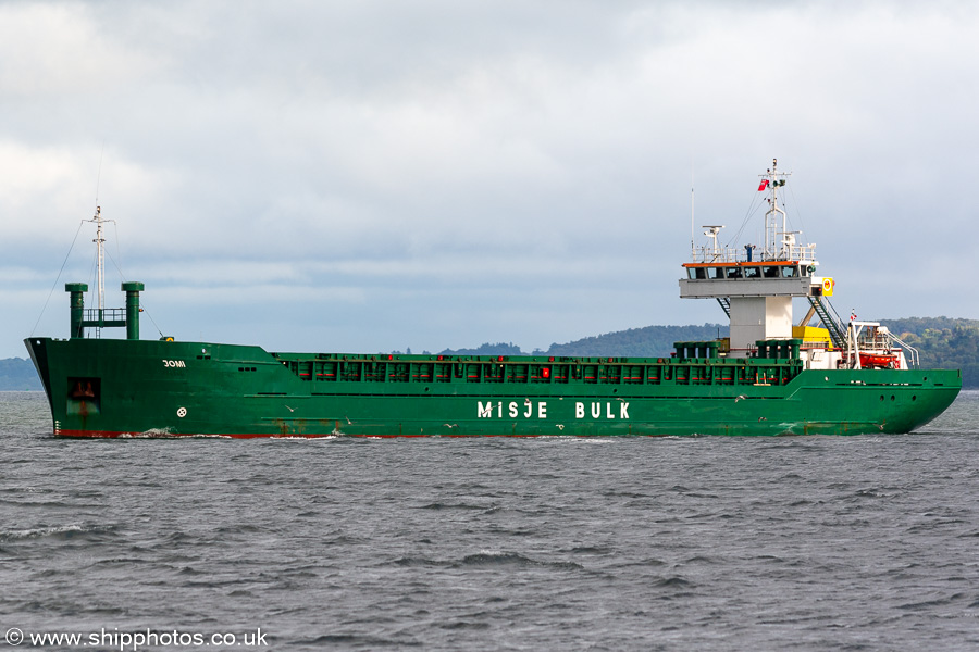 Photograph of the vessel  Jomi pictured passing Greenock on 24th September 2021