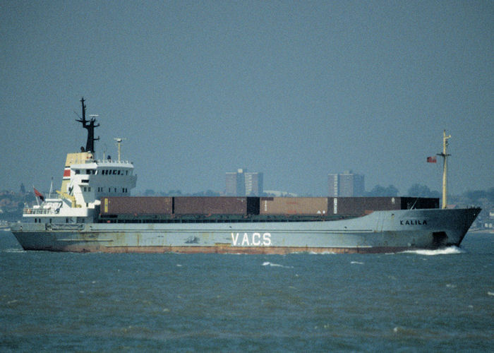Photograph of the vessel  Kalila pictured on the River Thames on 16th May 1998