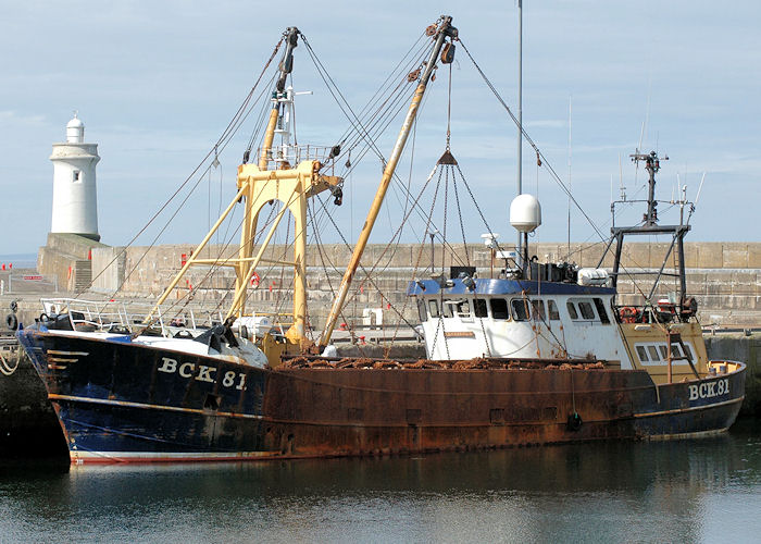 Photograph of the vessel fv Kestrel pictured at Buckie on 28th April 2011