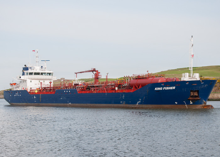 Photograph of the vessel  King Fisher pictured arriving at Aberdeen on 3rd May 2014