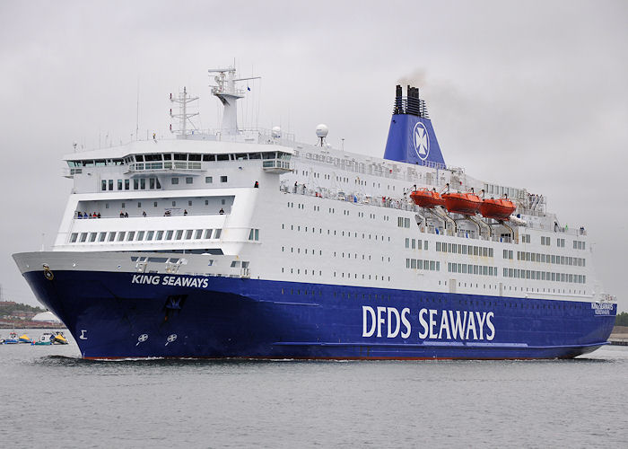 Photograph of the vessel  King Seaways pictured departing North Shields on 4th June 2011