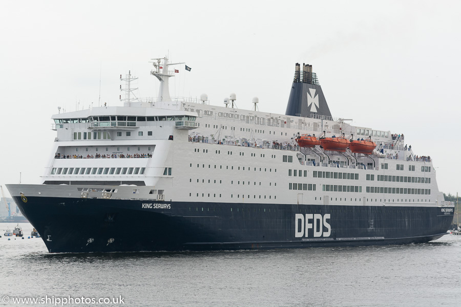  King Seaways pictured passing North Shields on 29th June 2019