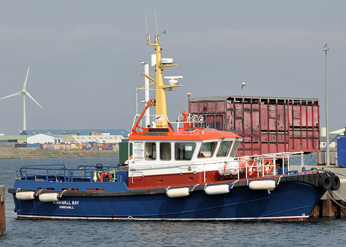 Photograph of the vessel pv Kirkwall Bay pictured at Kirkwall on 8th May 2013