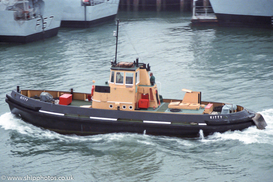Photograph of the vessel RMAS Kitty pictured in Portsmouth Harbour on 11th August 1989