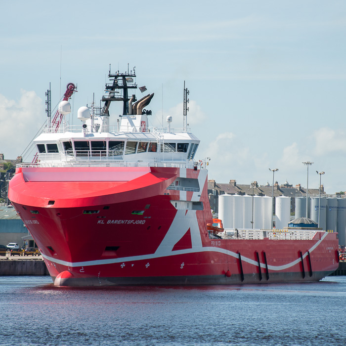 Photograph of the vessel  KL Barentsfjord pictured at Aberdeen on 9th June 2014