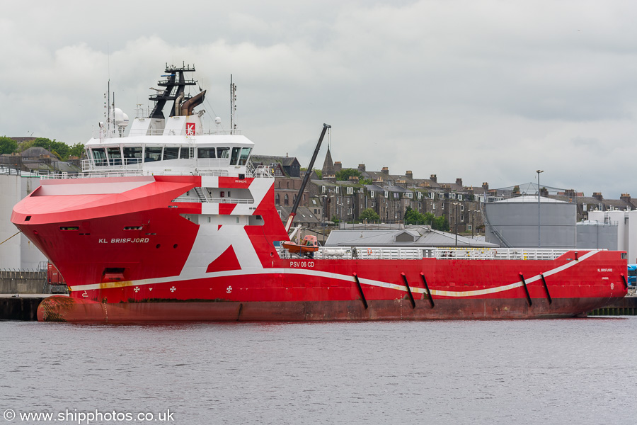  KL Brisfjord pictured at Aberdeen on 30th May 2019